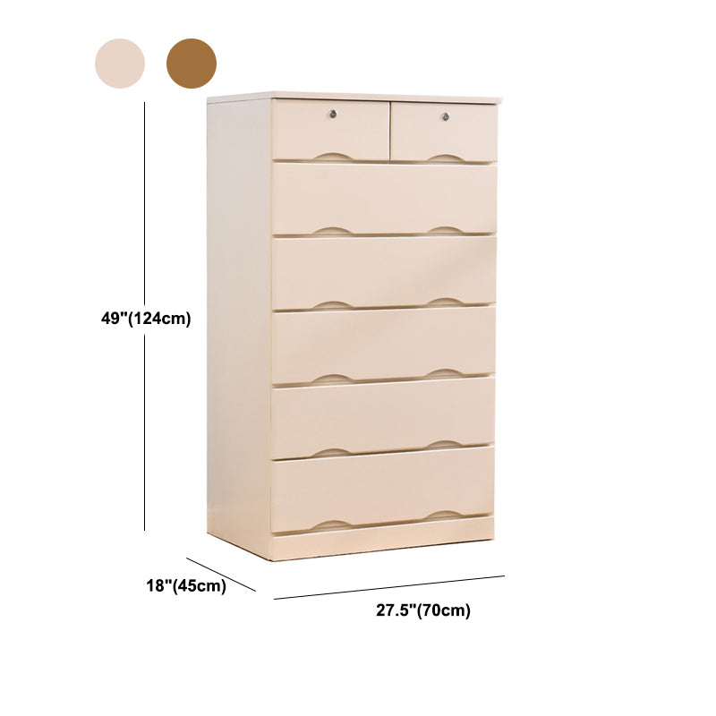 Contemporary Chest Wooden Horizontal Combo Dresser with Drawer