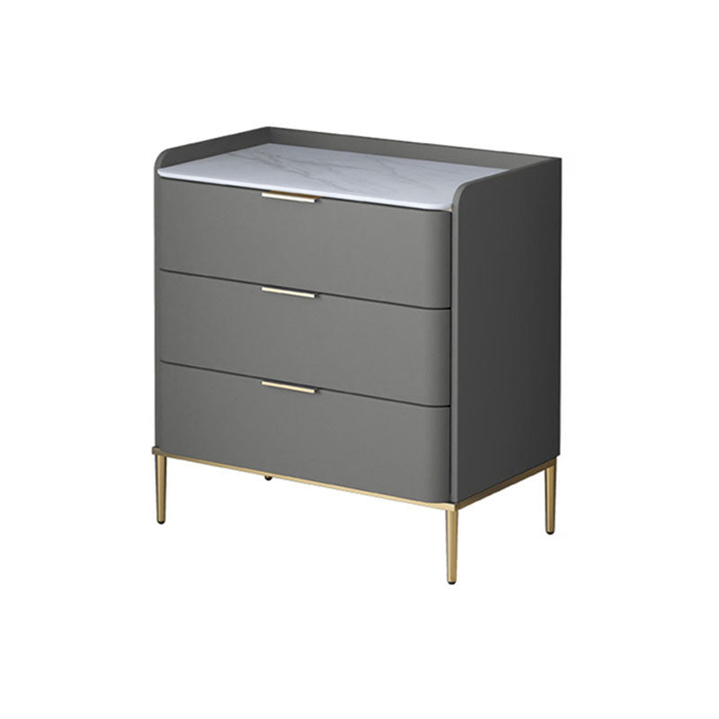Glam 16"Wide Vertical Storage Chest Stone Bedroom Chest with Drawers