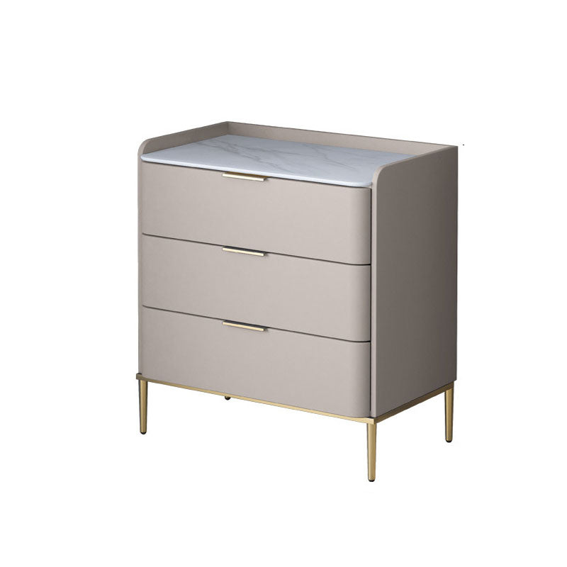 Glam 16"Wide Vertical Storage Chest Stone Bedroom Chest with Drawers