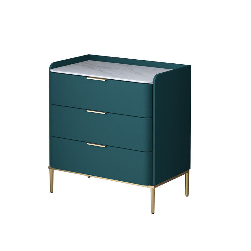 Glam 16"Wide Vertical Storage Chest Stone Bedroom Chest with Drawers