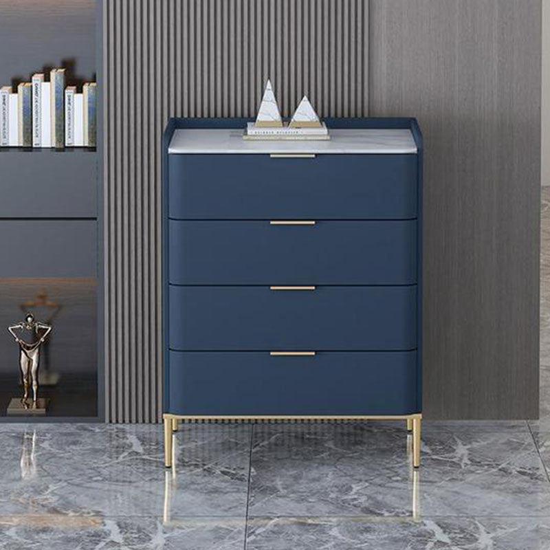 Glam 16"Wide Vertical Storage Chest Stone Bedroom Chest with Drawers