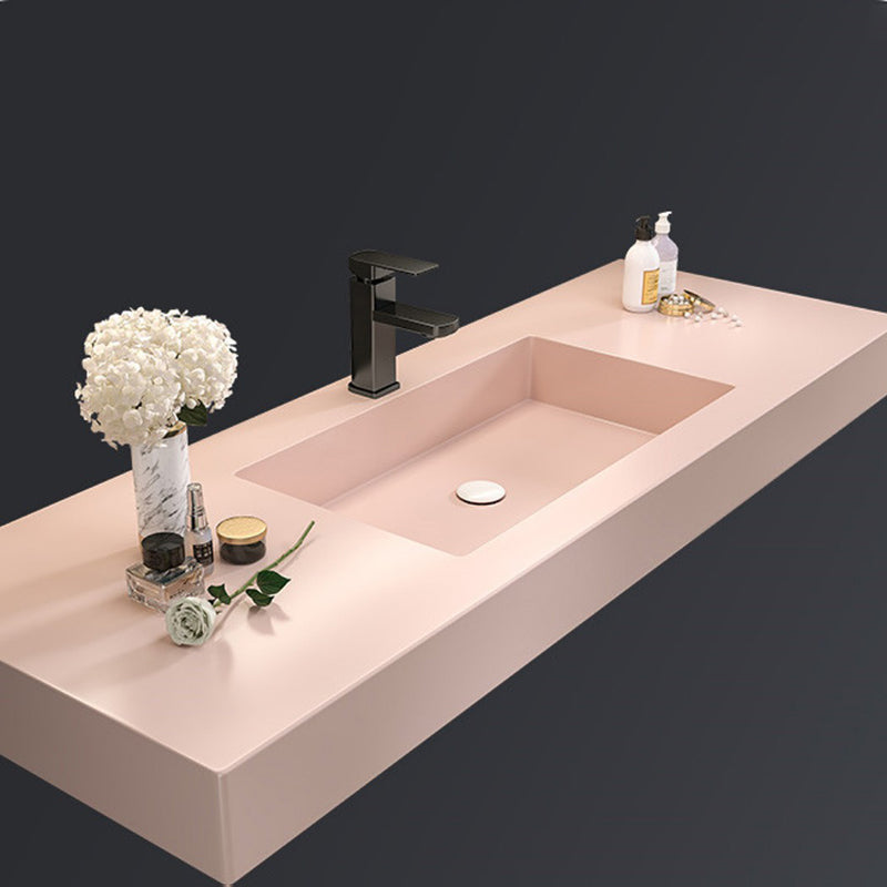 Contemporary Sink Cabinet Mirror Cabinet Bathroom Vanity Cabinet in Pink