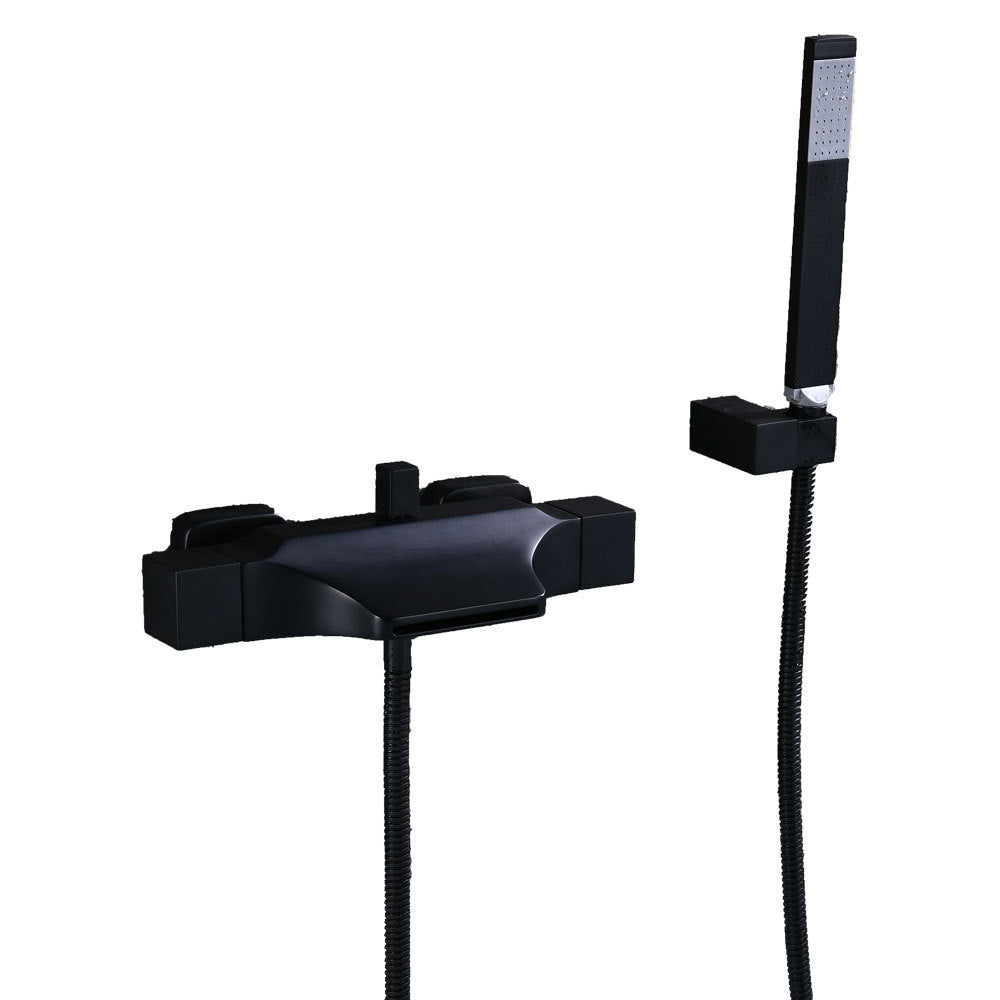 Wall Mount Tub Faucet One Handle Waterfall Tub Spout Trim with Knob