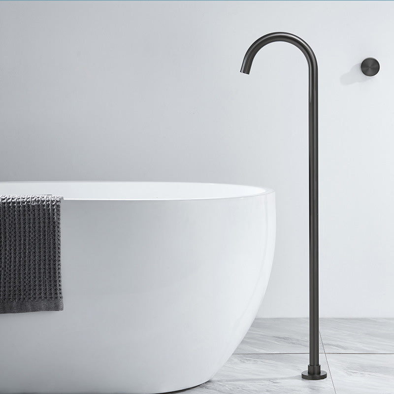 Floor Mounted Freestanding Tub Filler 1-Handle High Arc Tub Faucet