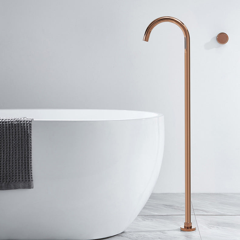 Floor Mounted Freestanding Tub Filler 1-Handle High Arc Tub Faucet