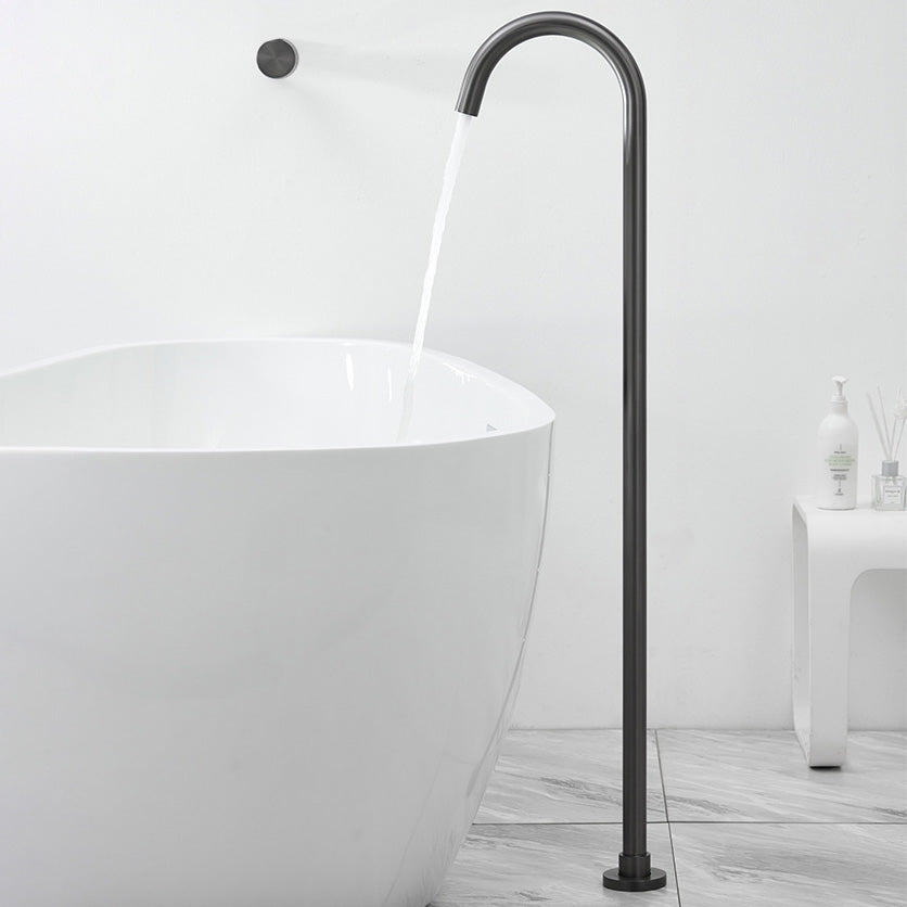Floor Mounted Freestanding Tub Filler 1-Handle High Arc Tub Faucet