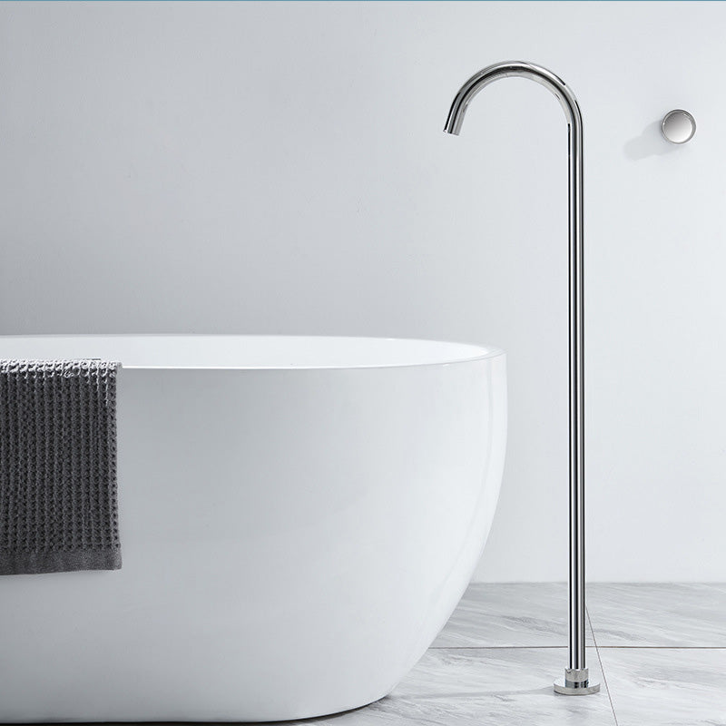 Floor Mounted Freestanding Tub Filler 1-Handle High Arc Tub Faucet