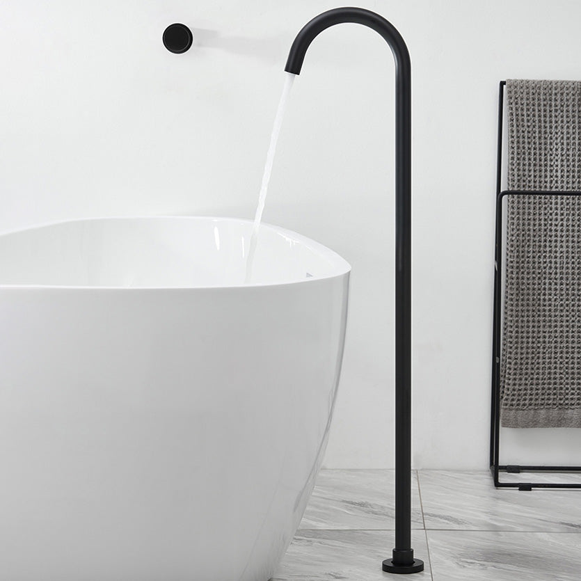 Floor Mounted Freestanding Tub Filler 1-Handle High Arc Tub Faucet