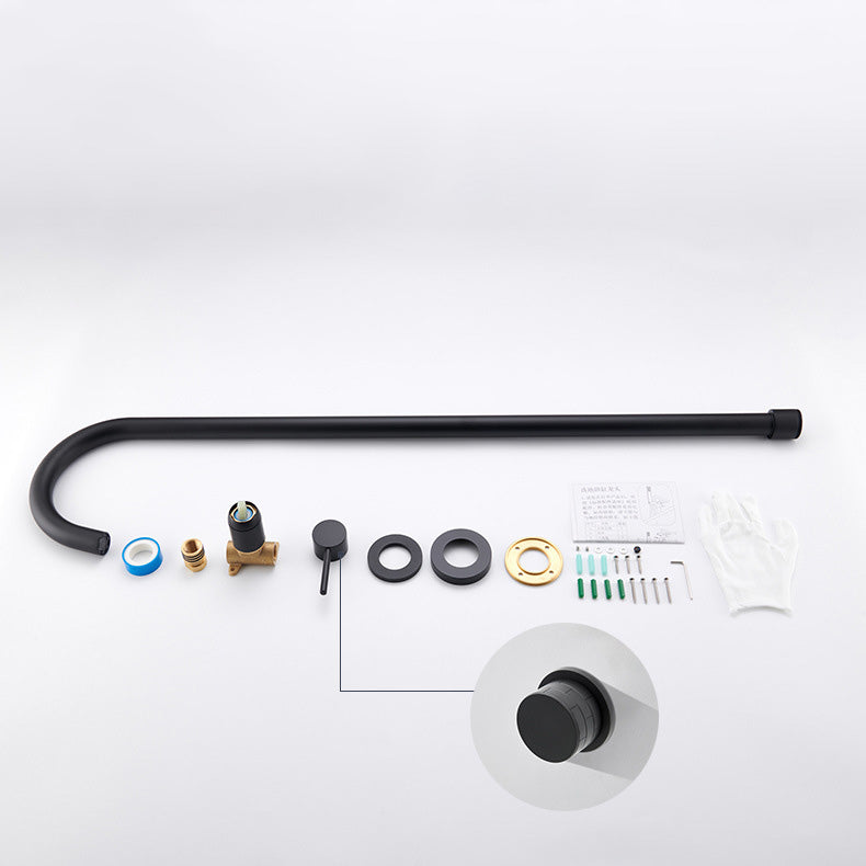 Floor Mounted Freestanding Tub Filler 1-Handle High Arc Tub Faucet