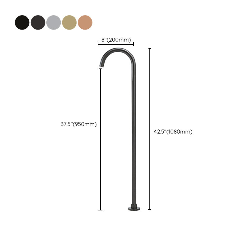 Floor Mounted Freestanding Tub Filler 1-Handle High Arc Tub Faucet