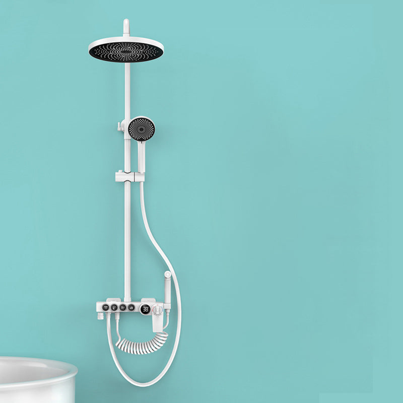 Modern Shower System Wall Mounted Spot Resist Round Shower System with Hand Shower