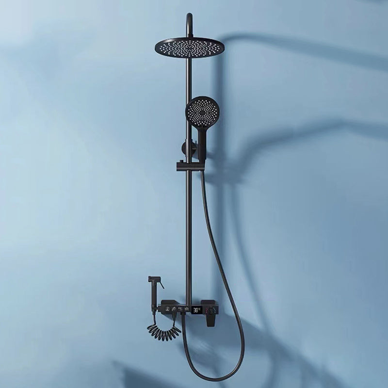 Modern Shower System Wall Mounted Spot Resist Round Shower System with Hand Shower