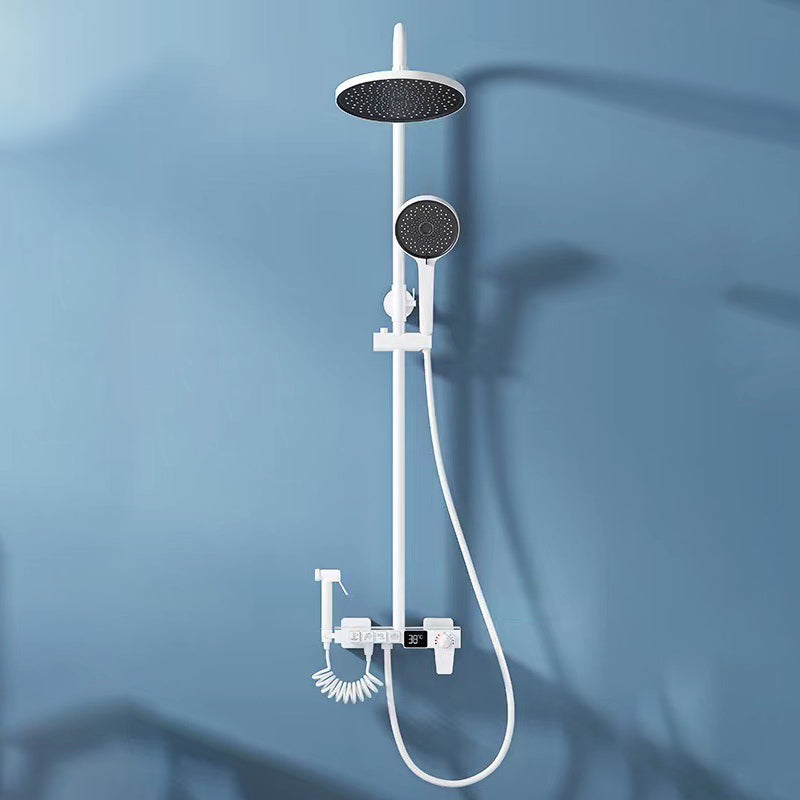 Modern Shower System Wall Mounted Spot Resist Round Shower System with Hand Shower