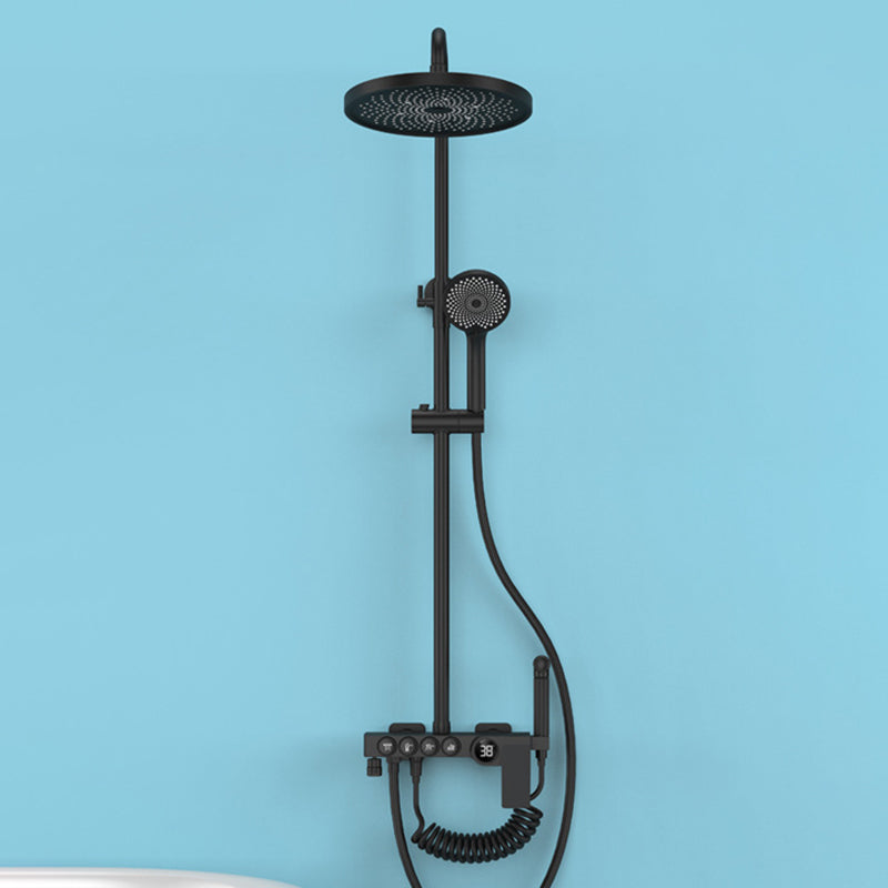 Modern Shower System Wall Mounted Spot Resist Round Shower System with Hand Shower