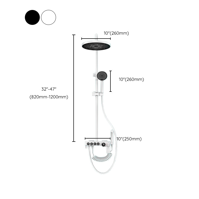 Modern Shower System Wall Mounted Spot Resist Round Shower System with Hand Shower
