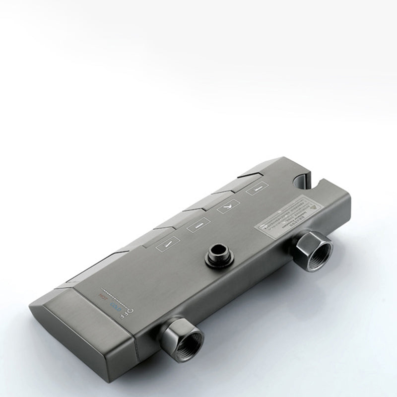 Wall Mounted Modern Square Metal  Shower Brass Shower Head Shower Faucet