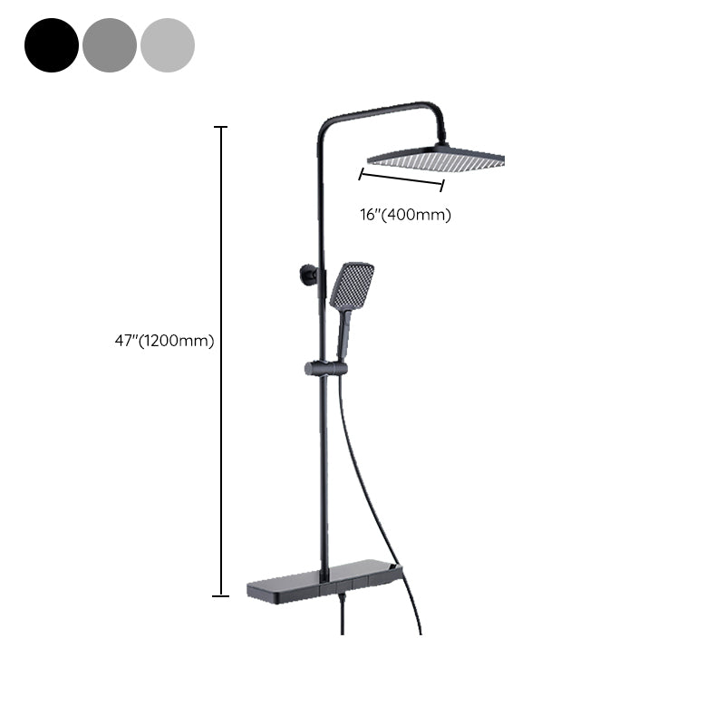 Wall Mounted Swivel Shower Trim Brass 2 Shower Heads Shower Set