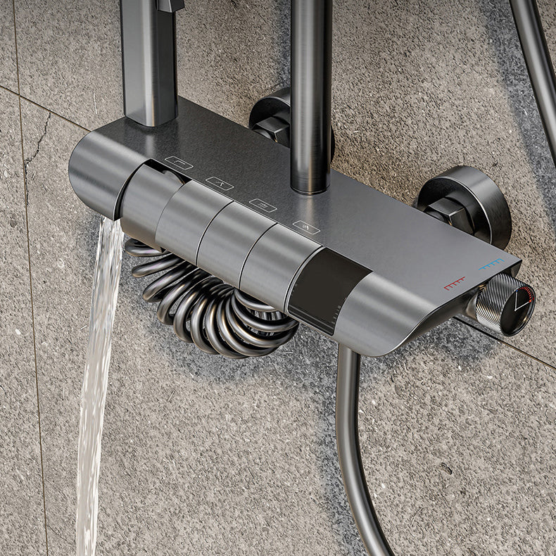 Modern Square Swivel Shower Metal Shower Head Shower Faucet on Wall