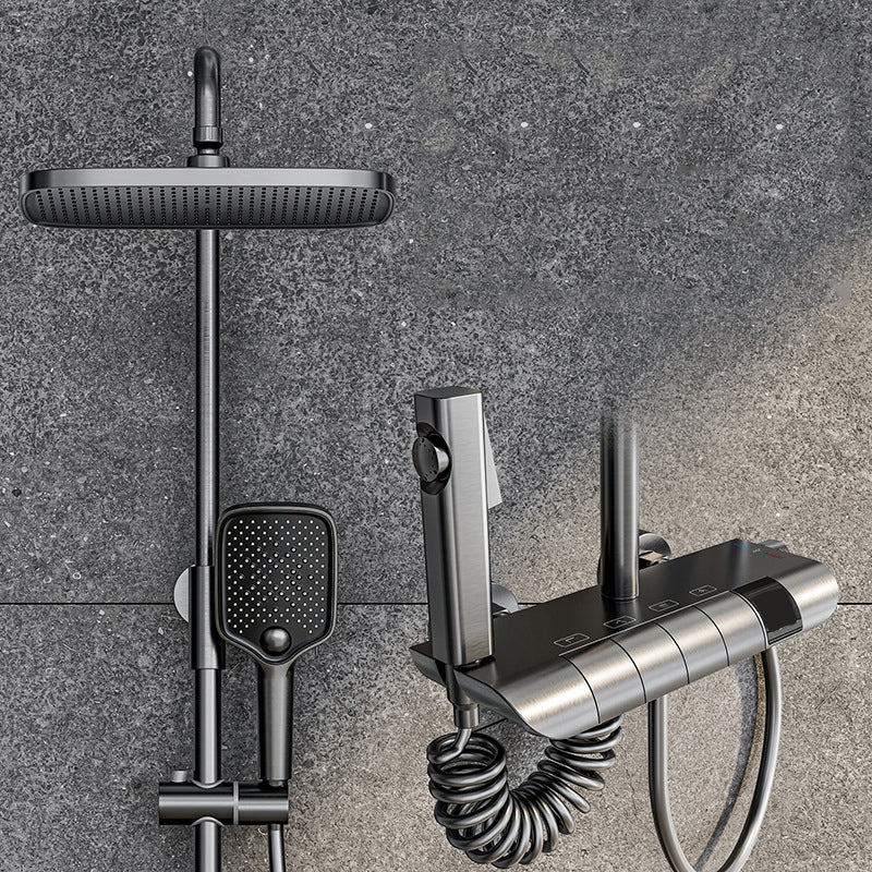 Modern Square Swivel Shower Metal Shower Head Shower Faucet on Wall