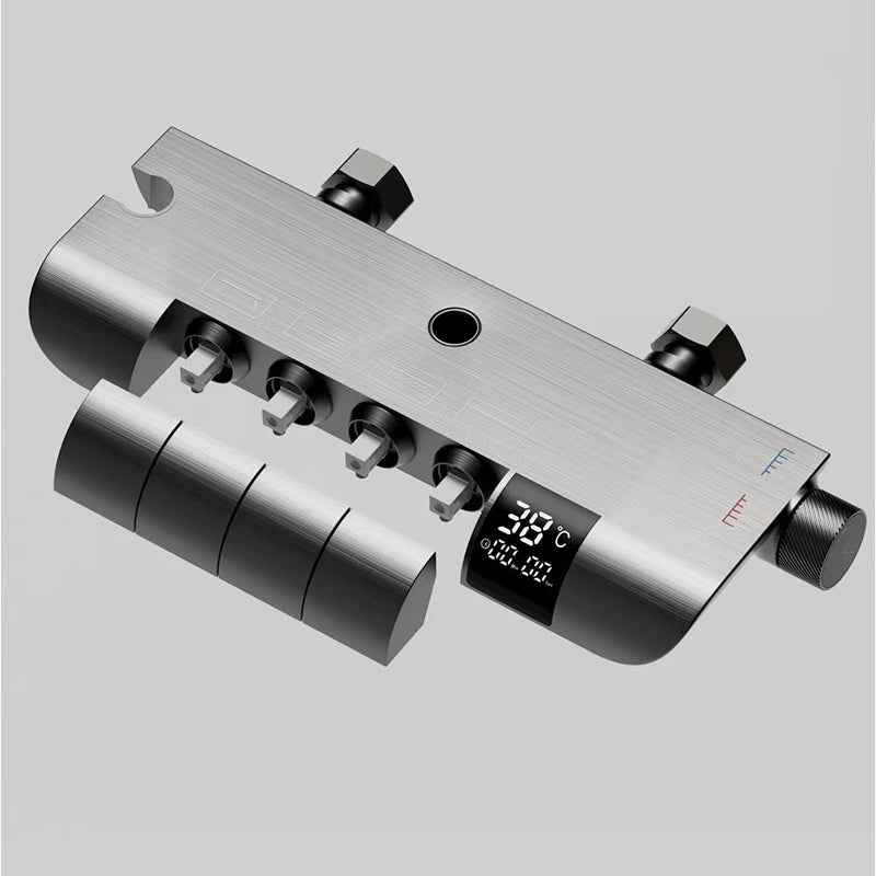 Modern Square Swivel Shower Metal Shower Head Shower Faucet on Wall