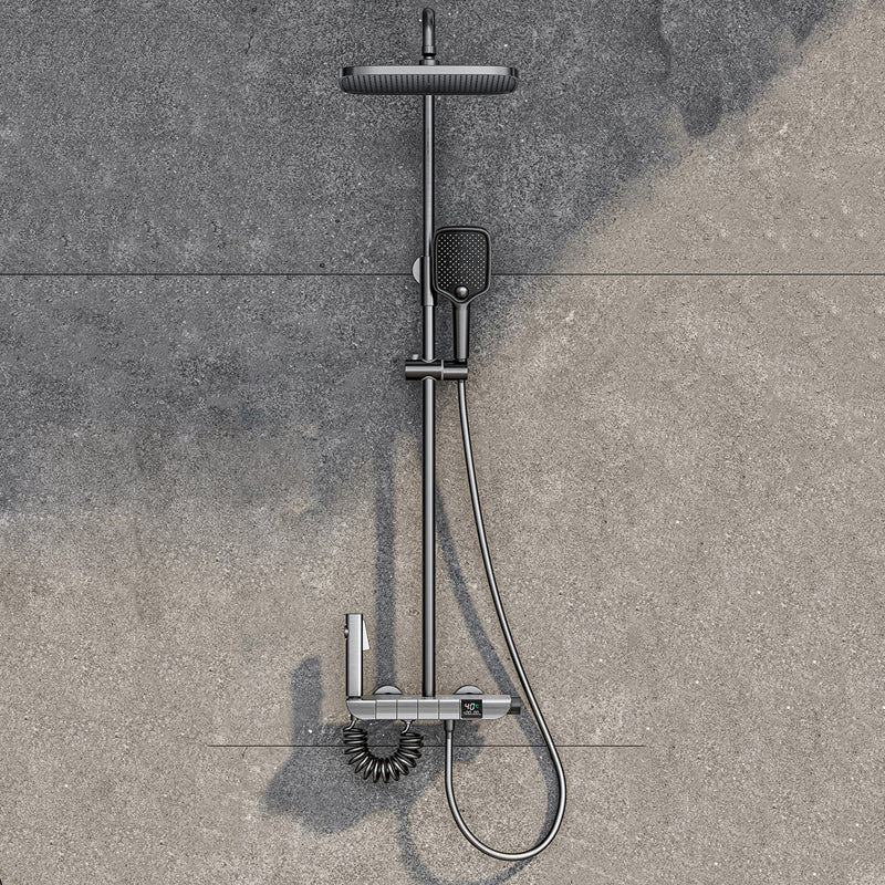 Modern Square Swivel Shower Metal Shower Head Shower Faucet on Wall