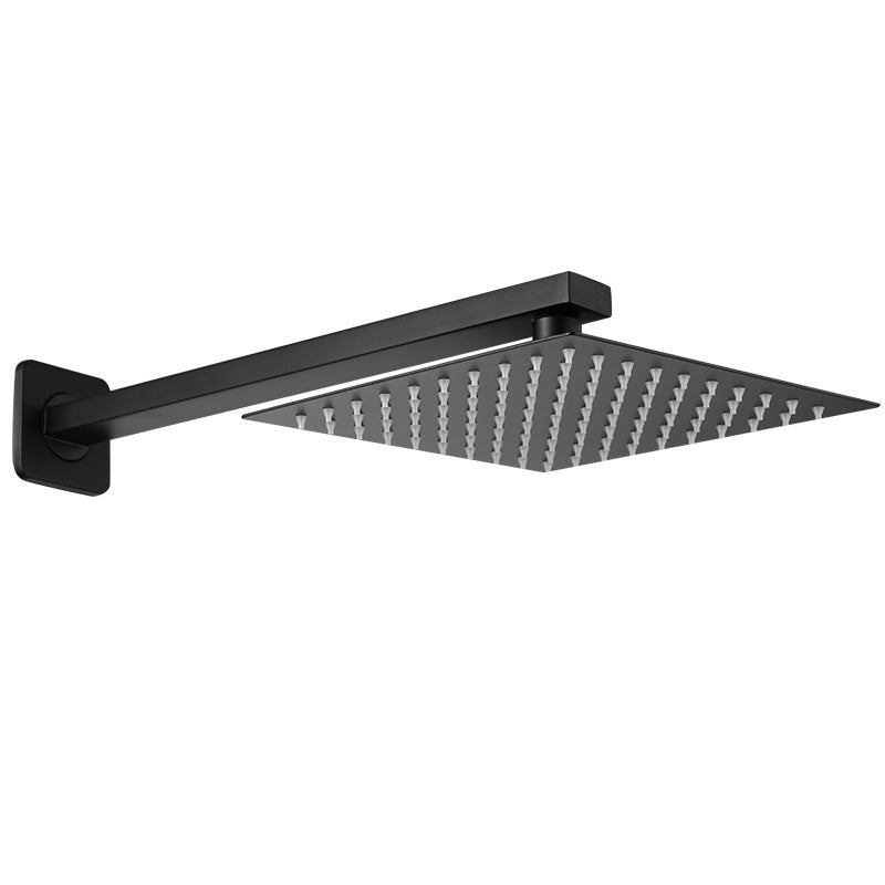 Square and Round Stainless Steel Fixed Shower Head Ceiling Mounted Shower Head in Black