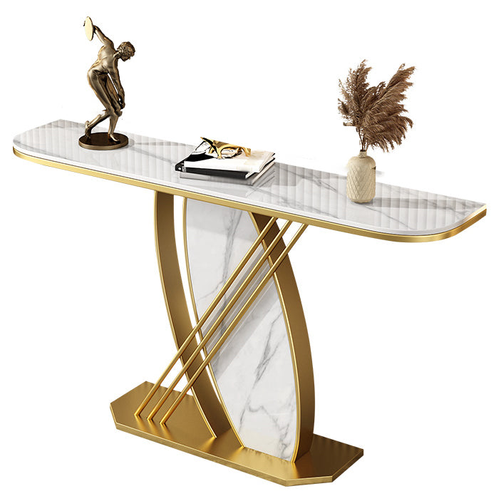 Contemporary Half Moon Console Accent Table Antique Finish Sofa Console Table