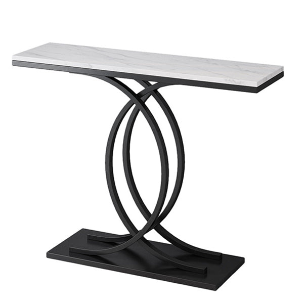 Modern Console Accent Table Antique Finish Sofa Console Table with Shelf