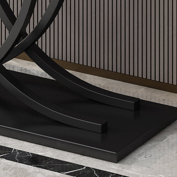 Modern Console Accent Table Antique Finish Sofa Console Table with Shelf