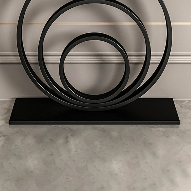 31.5-inch Tall Accent Table Stone Glam Console Table with 1 Shelf
