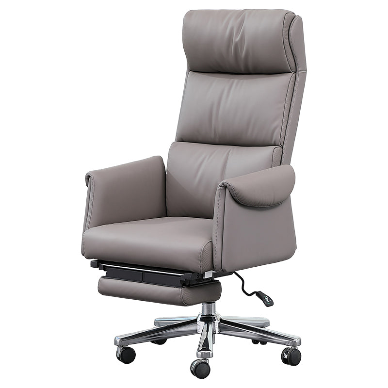 Contemporary Adjustable Faux Leather Chair Executive High Back Swivel Chair