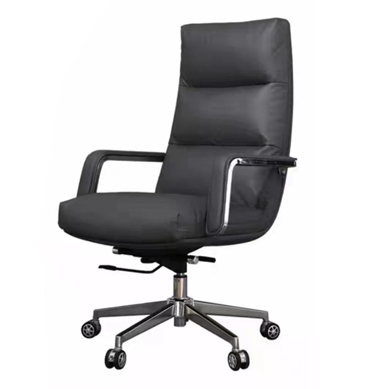 Modern Desk Chair Leather Ergonomic Computer Chair High-Back Chair with Wheels