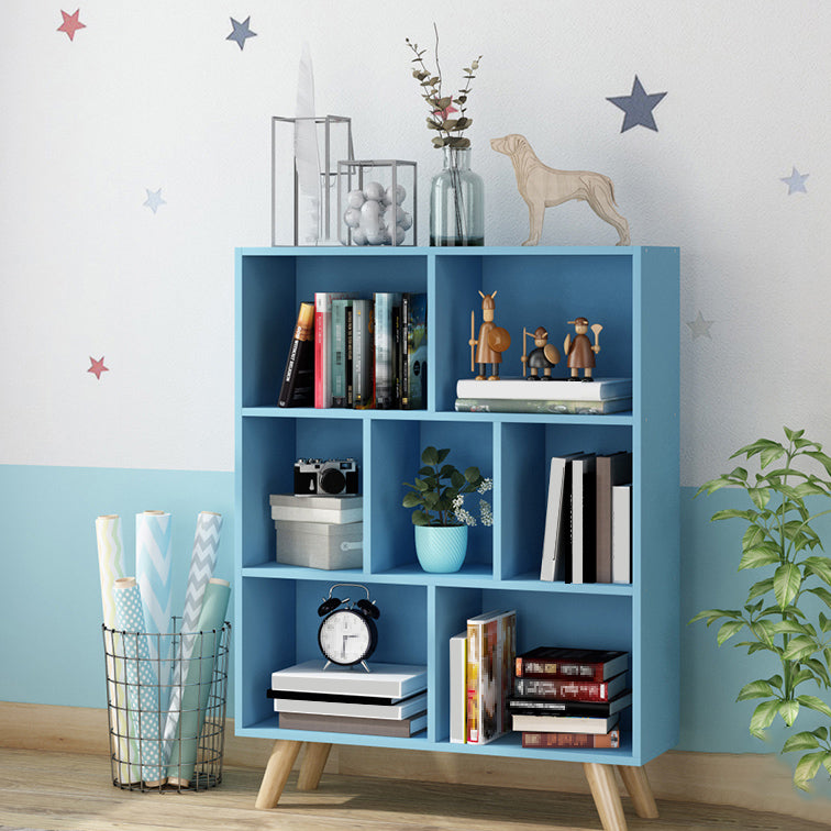Modern Engineered Wood Standard Bookshelf Closed Back Bookcase with Shelves