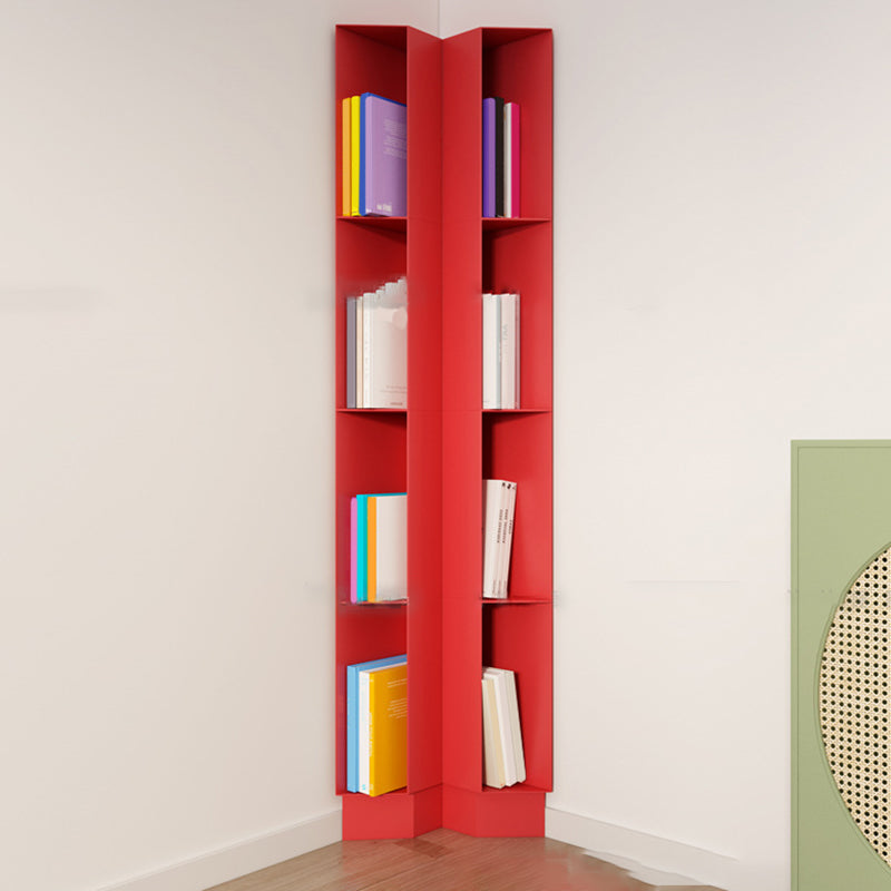 Urban Metal Bookshelf Closed Back Vertical Bookcase for Living Room