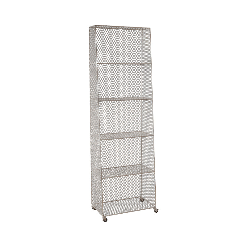 Urban Closed Back Bookshelf Metal Vertical Bookcase for Living Room