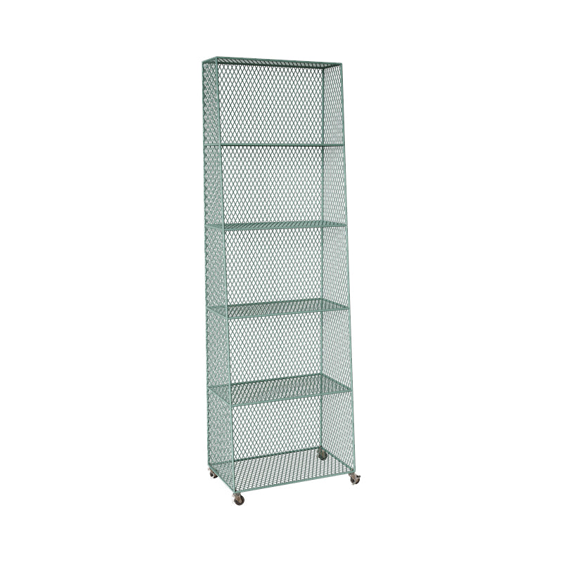 Urban Closed Back Bookshelf Metal Vertical Bookcase for Living Room