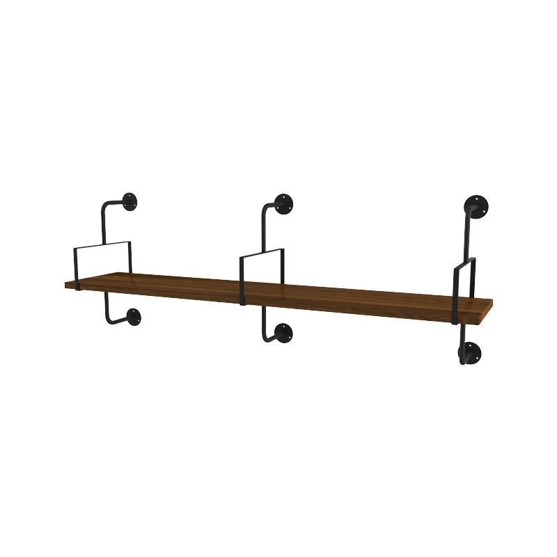 Modern Wall Mounted Bookcase Wood Natural Bookshelf with Shelves