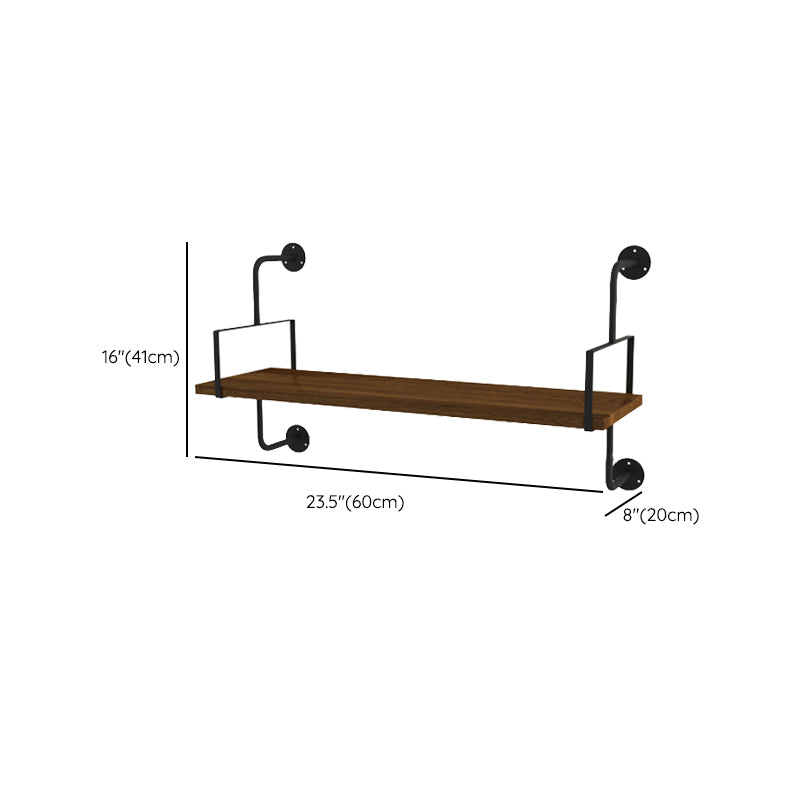 Modern Wall Mounted Bookcase Wood Natural Bookshelf with Shelves