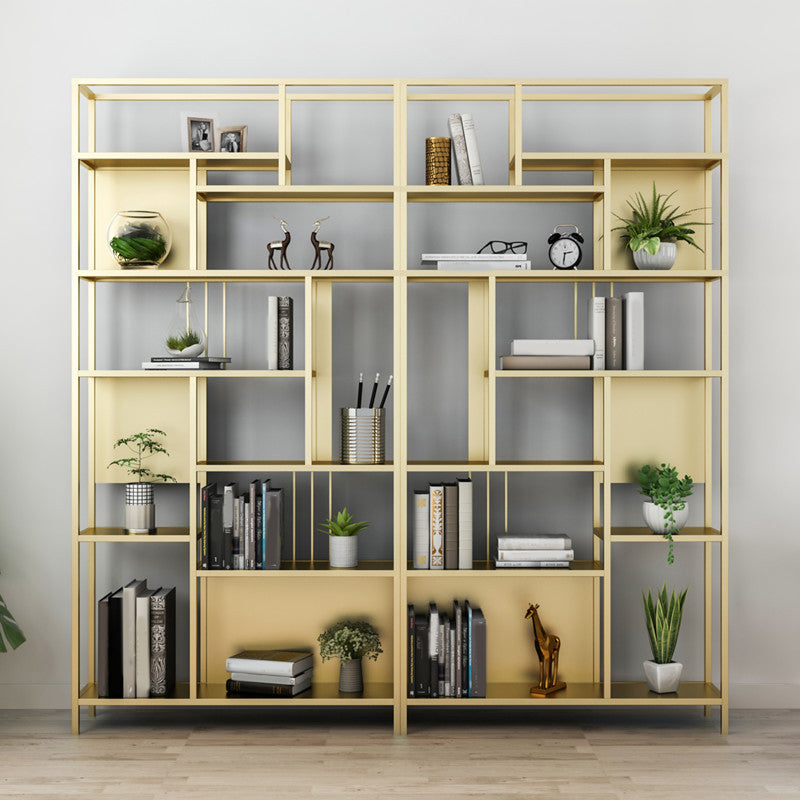 Metal Open Etagere Shelf Bookcase Vertical Shelves Included Bookshelf for Bedroom