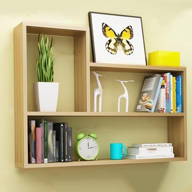 Modern Engineered Wood Bookcase Floating Wall Mounted Bookshelf