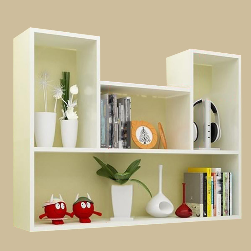 Modern Engineered Wood Bookcase Floating Wall Mounted Bookshelf
