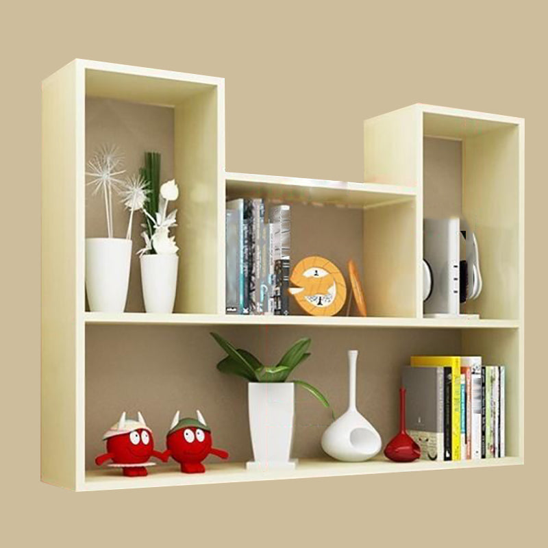 Modern Engineered Wood Bookcase Floating Wall Mounted Bookshelf