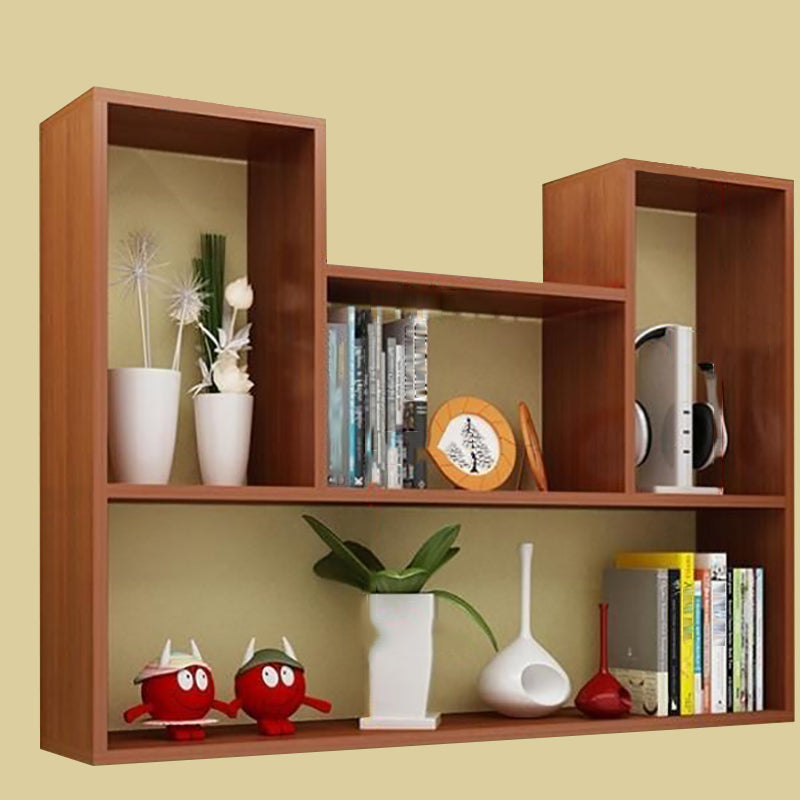 Modern Engineered Wood Bookcase Floating Wall Mounted Bookshelf