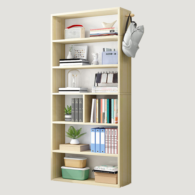 Contemporary Wood Bookshelf Standard Shelf Bookcase for Home Office
