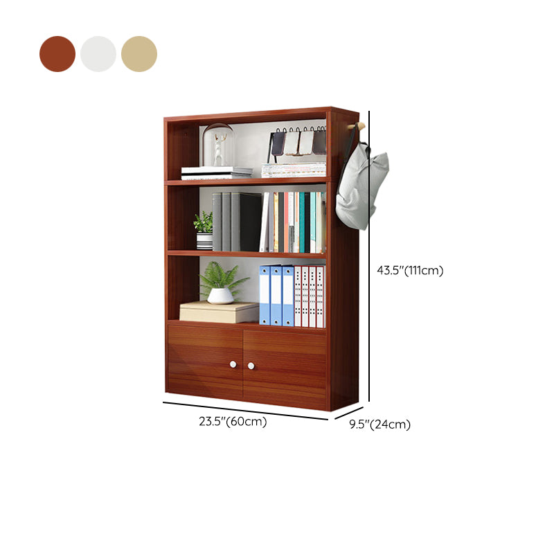Contemporary Wood Bookshelf Standard Shelf Bookcase for Home Office