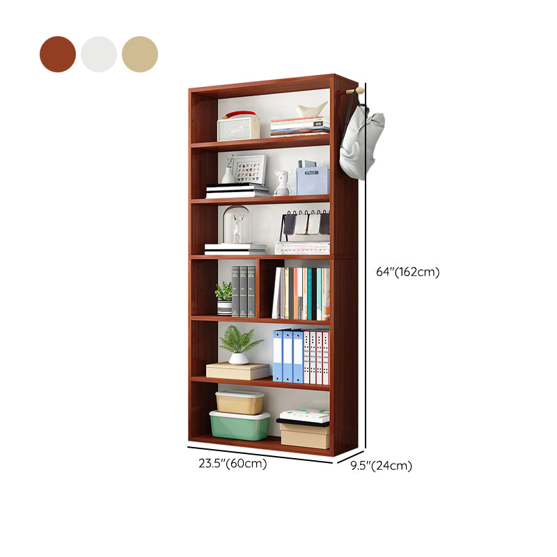 Contemporary Wood Bookshelf Standard Shelf Bookcase for Home Office