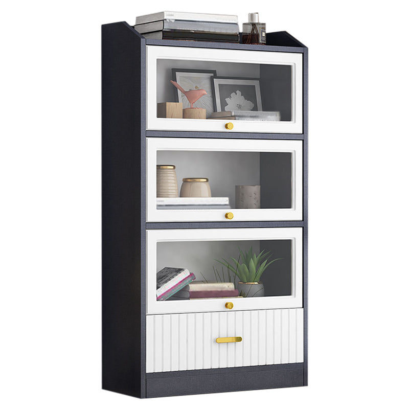 Contemporary Wood Bookshelf Standard Book Shelf for Home Office 11.8" Wide