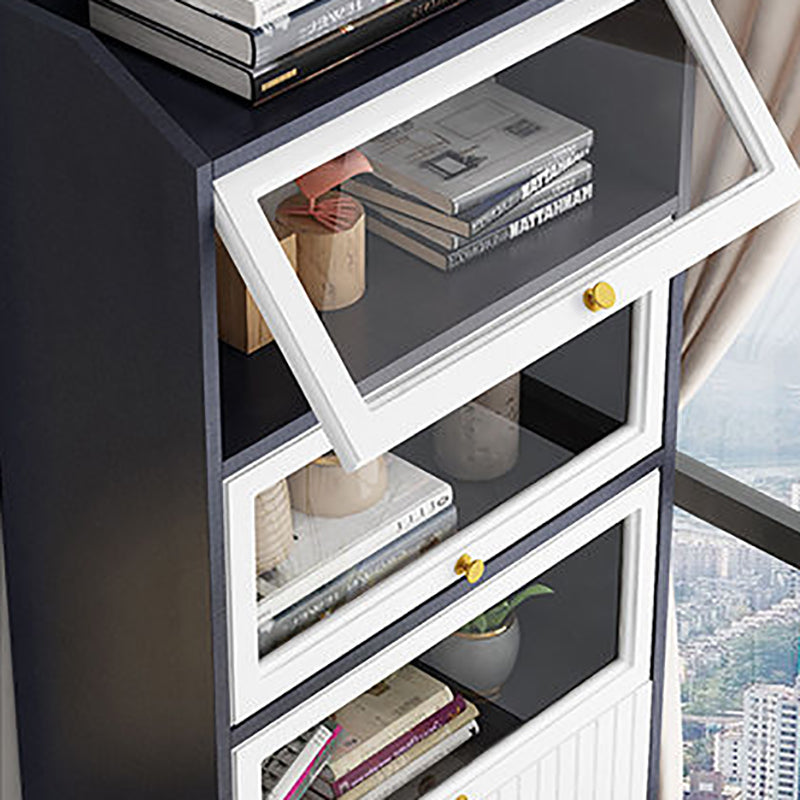 Contemporary Wood Bookshelf Standard Book Shelf for Home Office 11.8" Wide