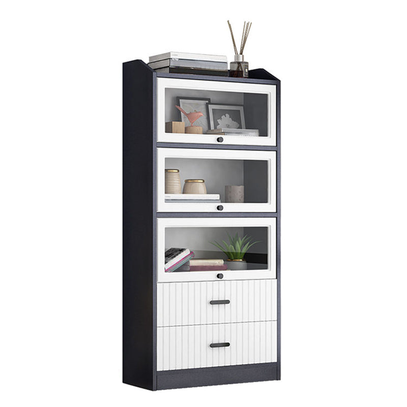 Contemporary Wood Bookshelf Standard Book Shelf for Home Office 11.8" Wide