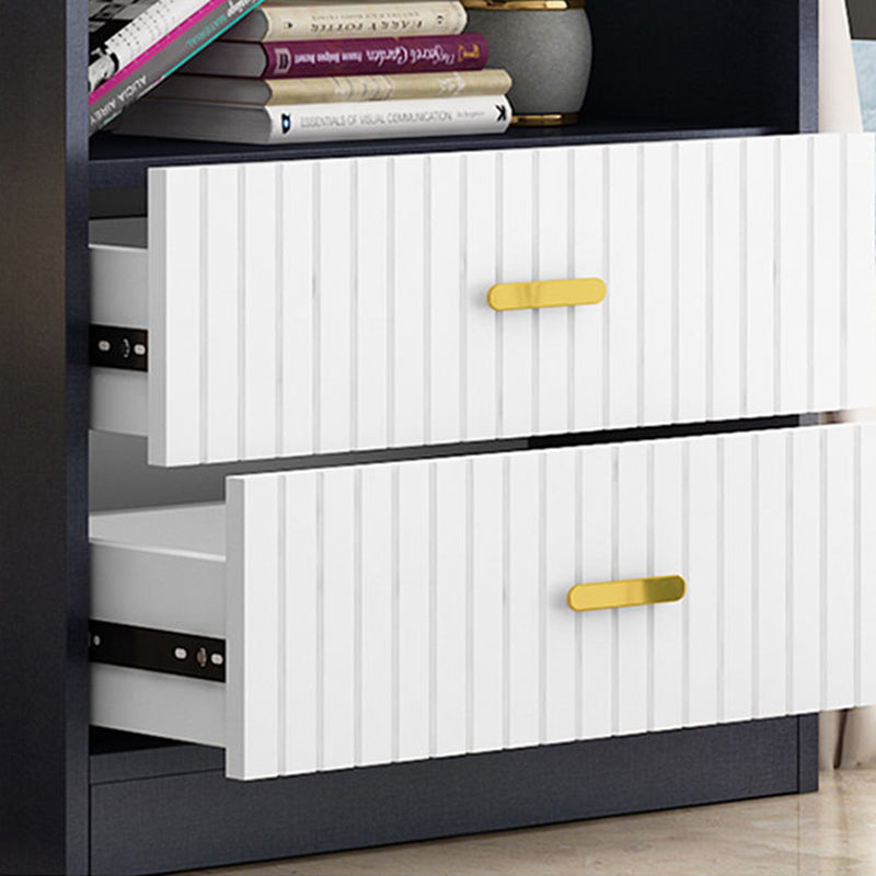 Contemporary Wood Bookshelf Standard Book Shelf for Home Office 11.8" Wide